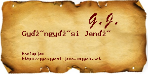 Gyöngyösi Jenő névjegykártya